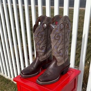 Tony Lama Boots Leather W/Slip Resistant Bottoms, Gorgeous, StageCoach Worthy